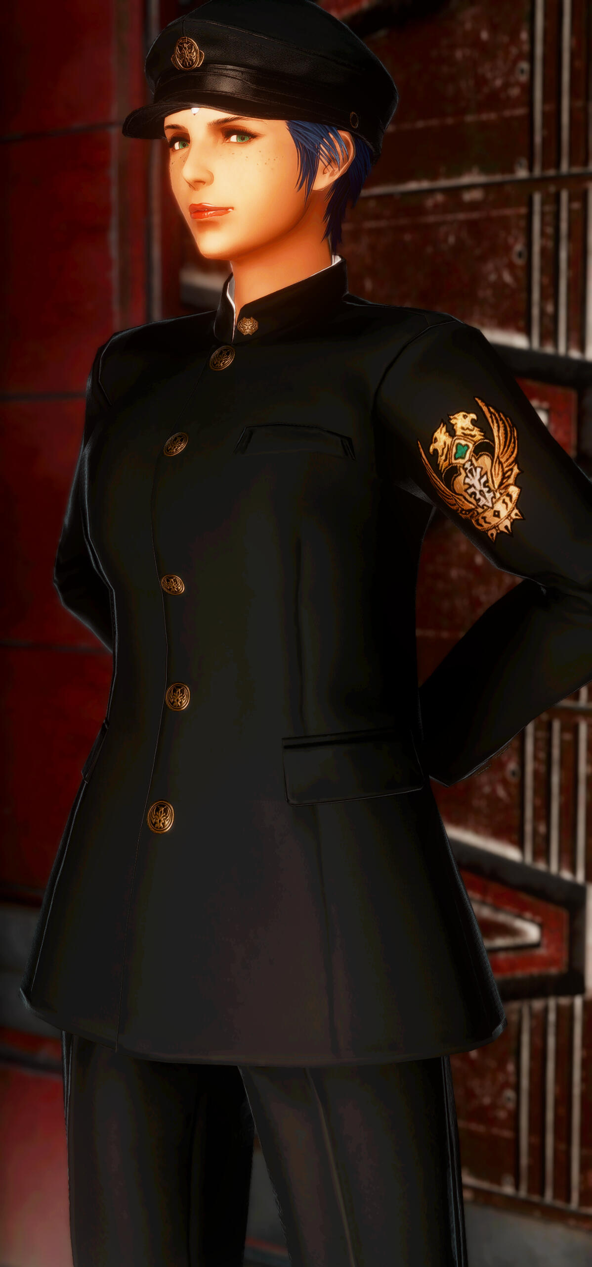 Aellae in stereotypical collegiate school attire.